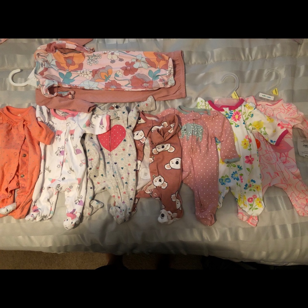 Premie sleepers worn once by my little girl